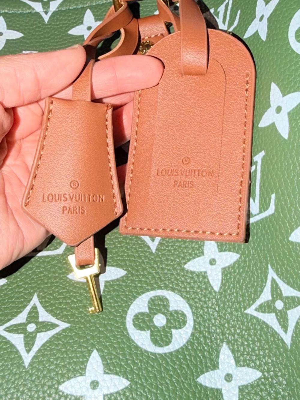 Green Monogram Satchel - Picture 7 of 9